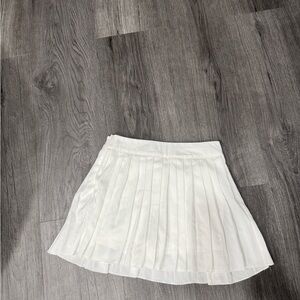 SHEIN White Pleated Mini Skirt